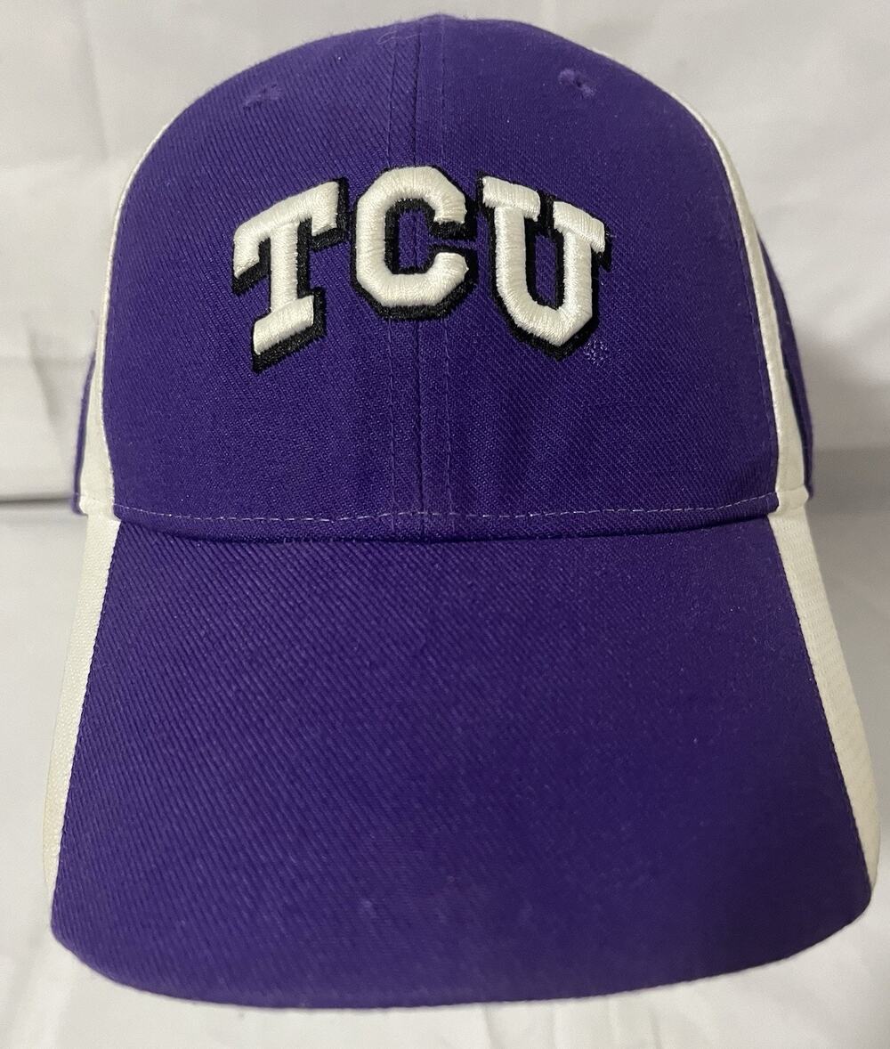 Nike Dri Fit TCU Horned Frogs Hat Mens Strapback Purple One Size Cap NCAA Logo